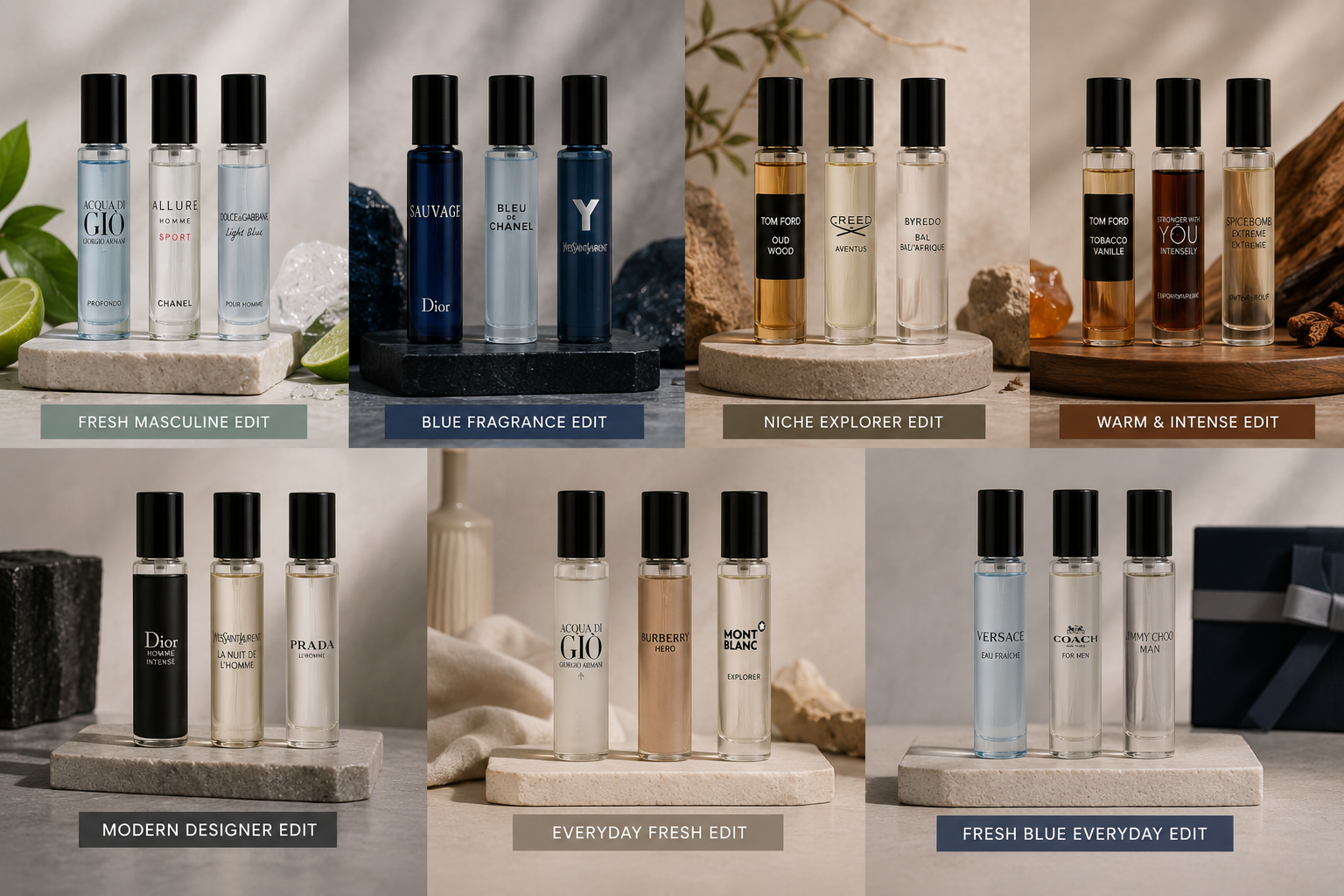 Mens Pocket Perfume Trios