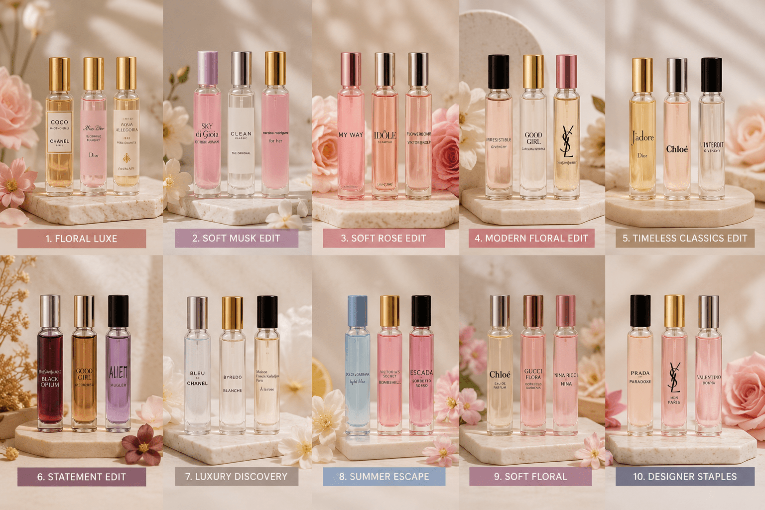 Womens Pocket Perfume Trios - Just Perfume