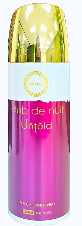 Armaf Club De Nuit Untold Cologne By Armaf Body Spray 200ml  - Just Perfume