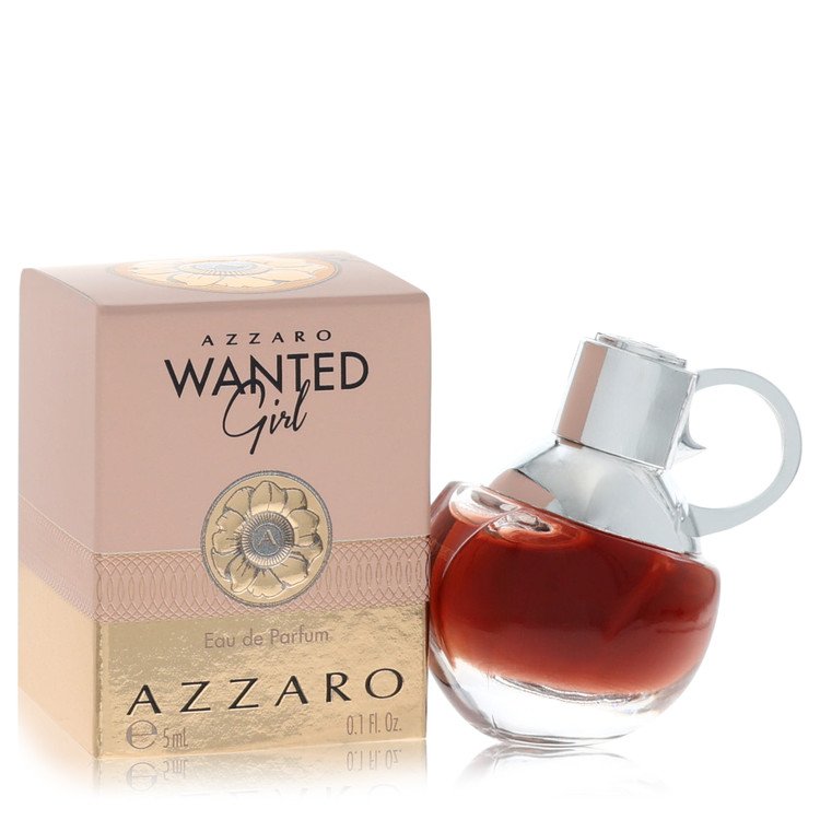 image showing the bottle and packaging for Azzaro Wanted Girl Perfume By Azzaro Mini EDP 5ml