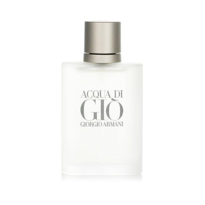 Perfume bottle labeled 'Acqua di Giò' by Giorgio Armani on a white background