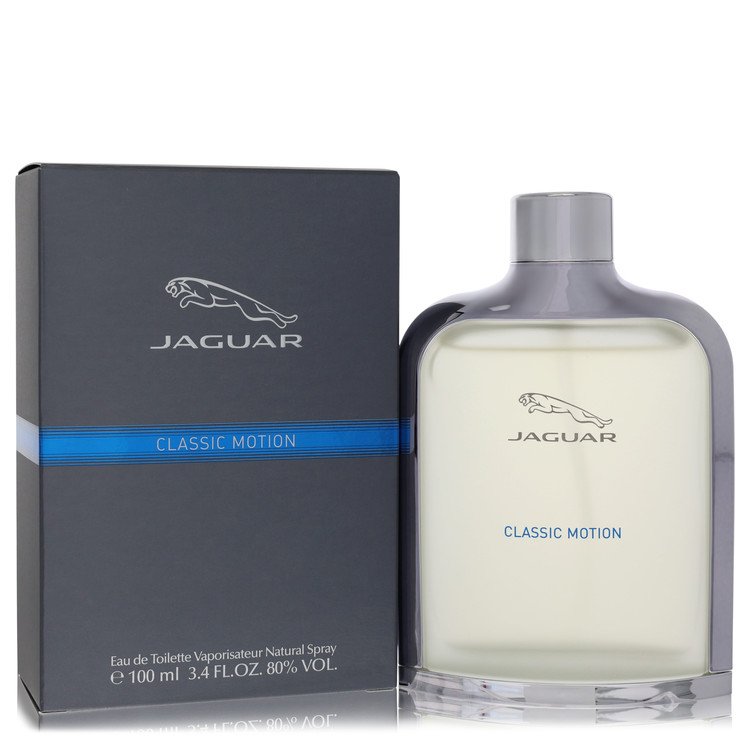 image showing the bottle and packaging for Jaguar Classic Motion Cologne By Jaguar Eau De Toilette Spray 100ml