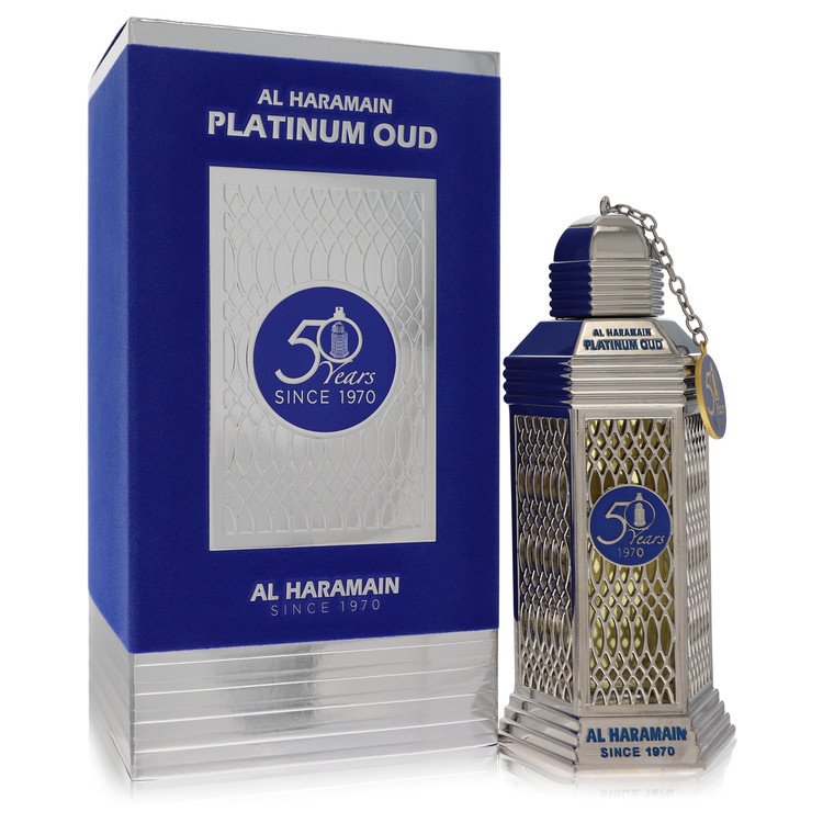 Al Haramain 50 Years Platinum Oud Perfume By Al Haramain Eau De Parfum Spray (Unisex) - Just Perfume