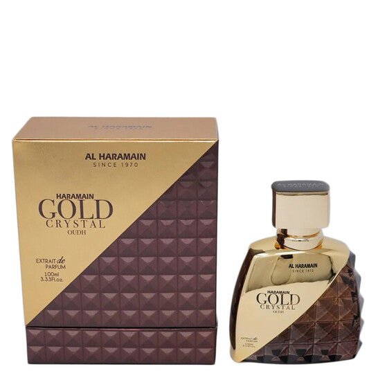 Al Haramain Gold Crystal Oudh Cologne By Al Haramain Extrait De Parfum Spray - Just Perfume