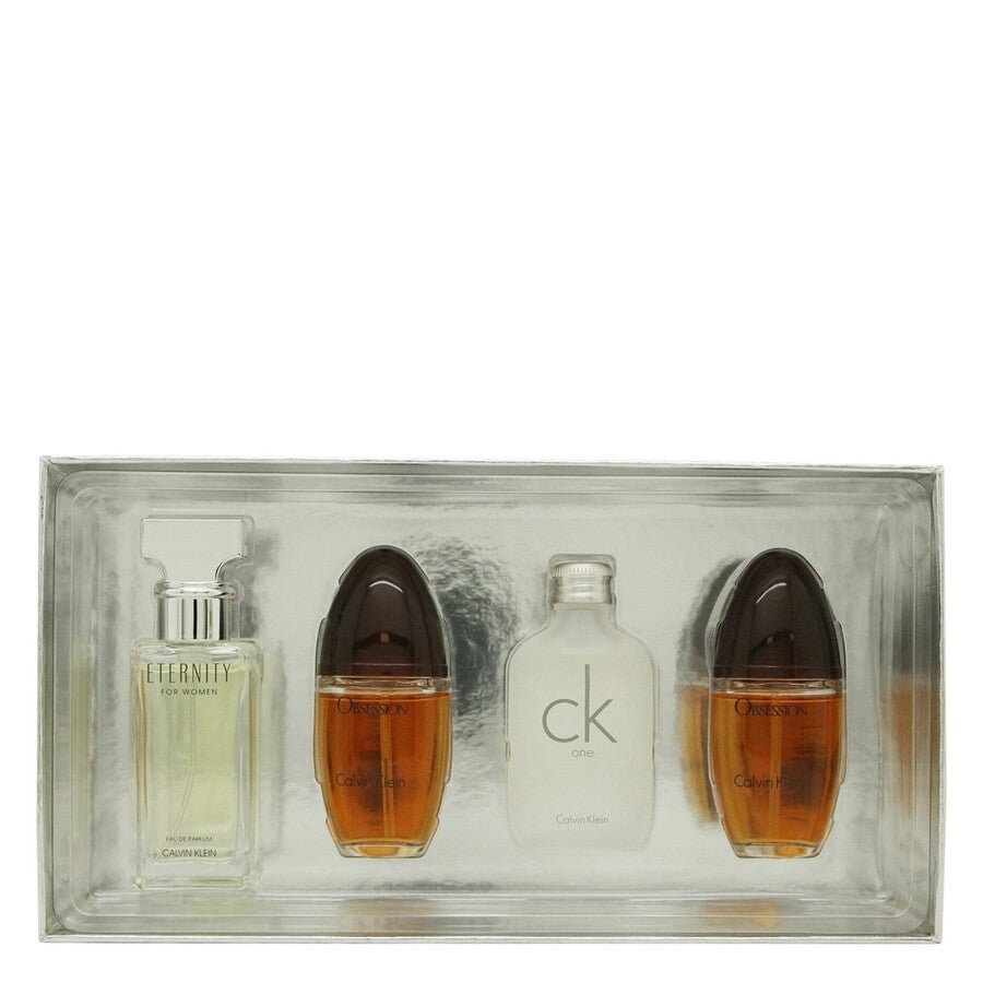 Calvin Klein 4pc Mini Set (L) CK1 + Eternity + Obsession 2x All 15ml Spray - Just Perfume