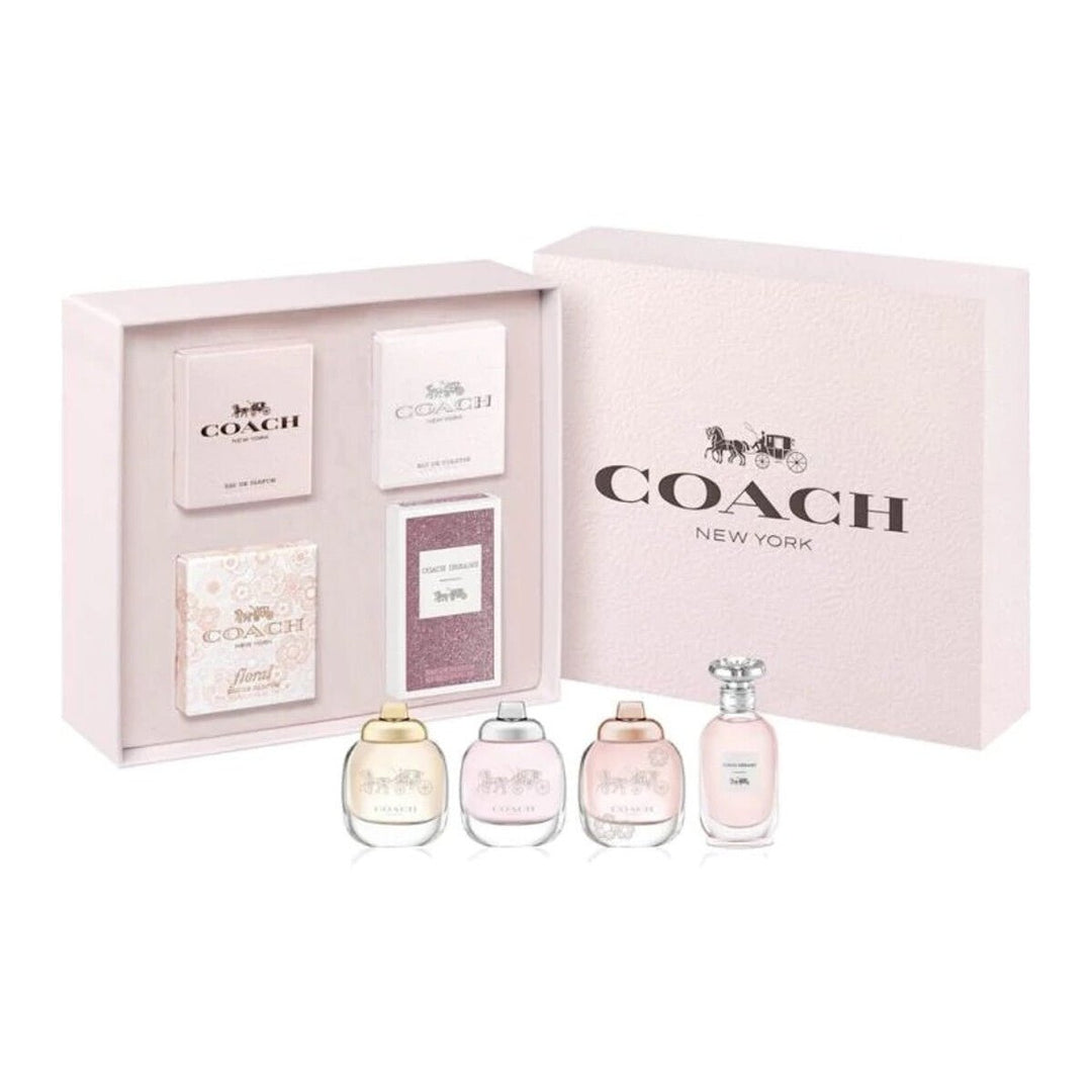 Coach 4pc Mini Set Coach EDP + Coach Edt + Coach Floral + Coach Dreams - Just Perfume