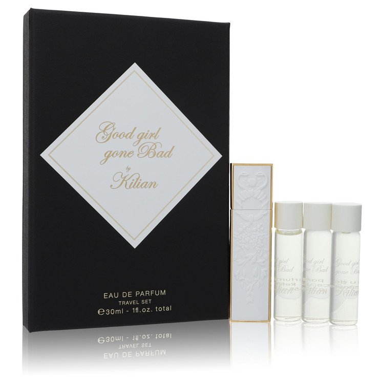 Good Girl Gone Bad Perfume by Kilian 4 x 0.25 oz Travel Spray includes 1 White Travel Spray with 4 Refills - Just Perfume