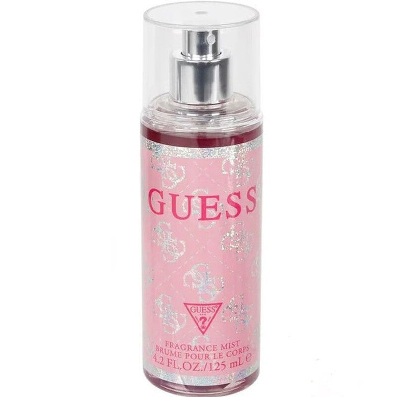 Guess fragrance mist bottle on a white background
