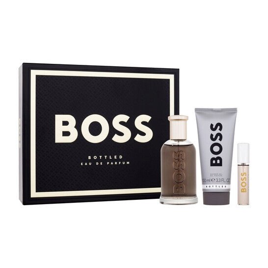 HUGO BOSS BOTTLED 3PC SET EDP 100ML + SHOWER GEL 100ML + TRAVEL SPRAY 10ML - Just Perfume