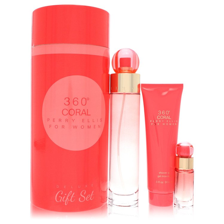 Perry Ellis 360 Coral Perfume By Perry Ellis Gift Set - Just Perfume