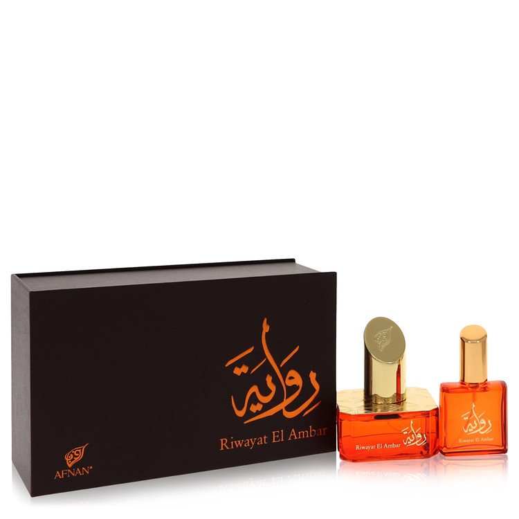 Riwayat El Ambar Perfume By Afnan Eau De Parfum Spray + Free .67 oz Travel EDP Spray - Just Perfume