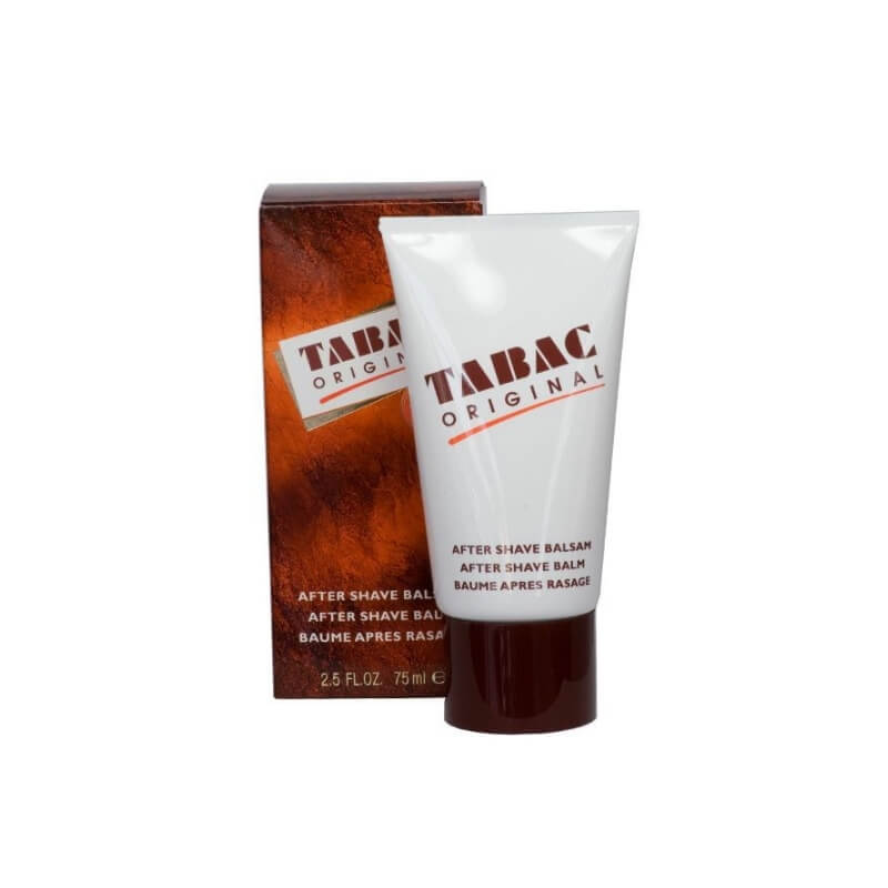image showing the bottle and packaging for Tabac Original  After Shave Balm 75ml