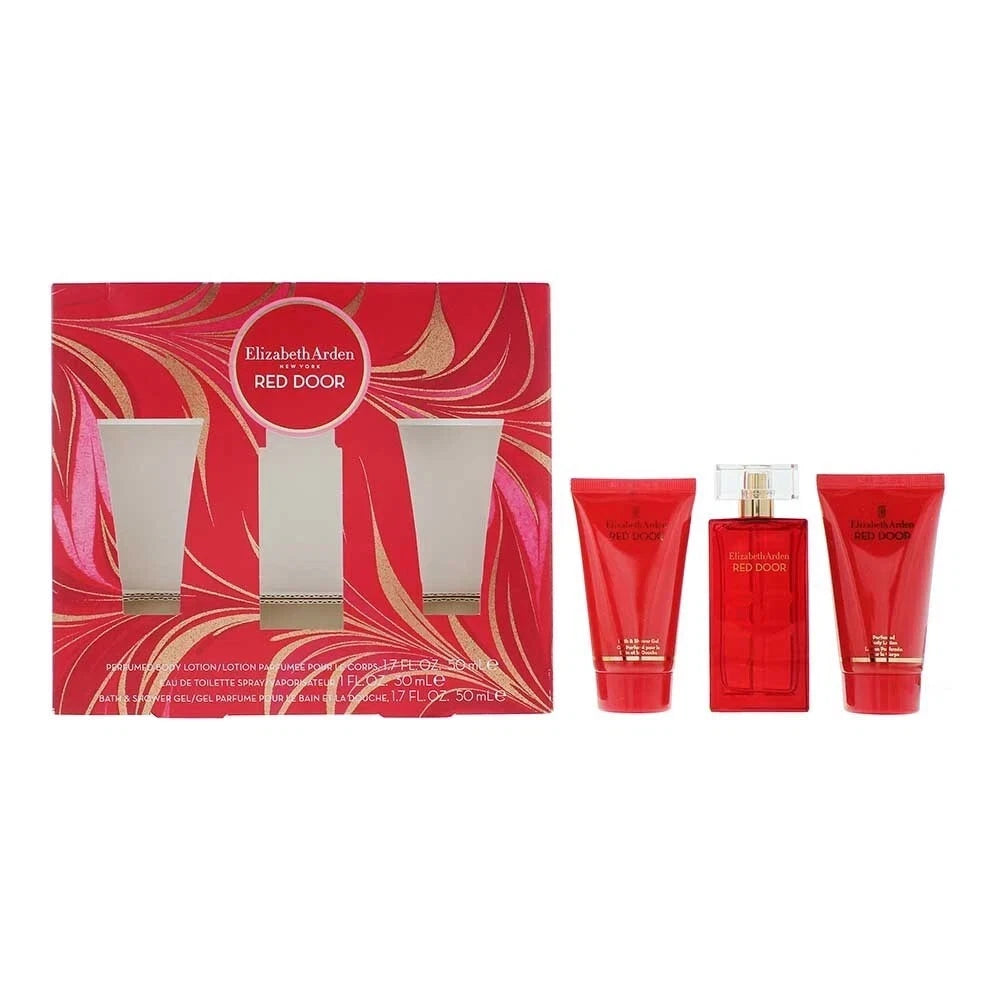 Elizabeth Arden Red Door 3pc Set   EDT 30ml + 50ml Body Lotion + 50ml Shower Gel set  - Just Perfume