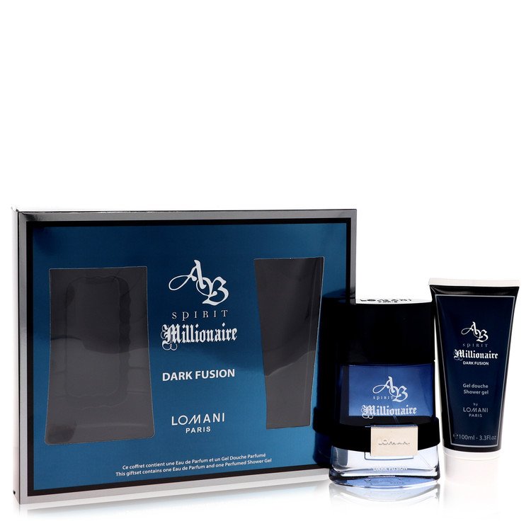 Spirit Millionaire Dark Fusion Cologne By Lomani Gift Set - Just Perfume