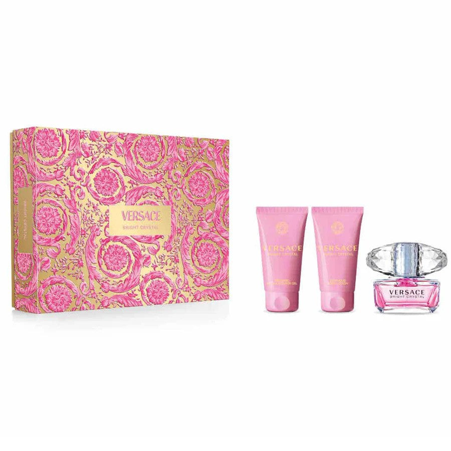 Versace Bright Crystal 3pc Set EDT 50ml + Body Lotion 50ml + Shower Gel 50ml - Just Perfume