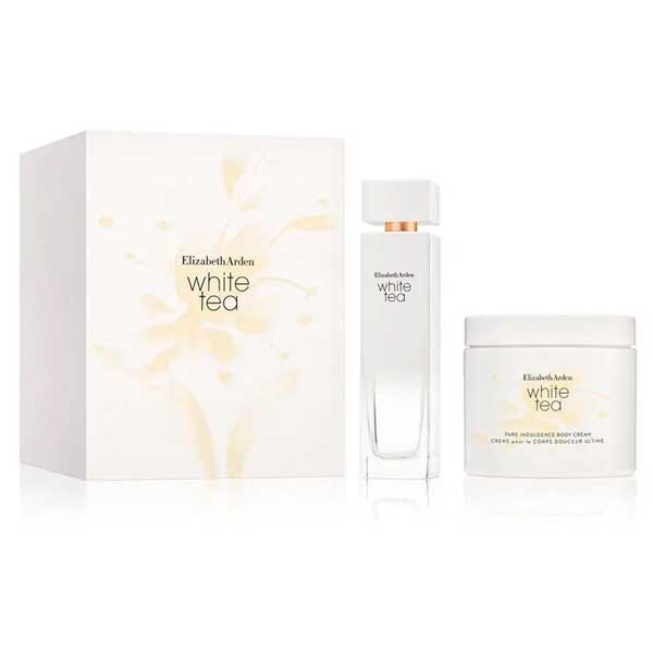 White Tea 2Pc Women Gift Set 100ml Edt + 400ml Pure Indulgence Body Lotion - Just Perfume